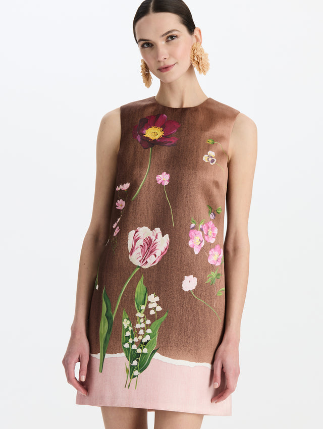 Mixed Botanical Shift Dress