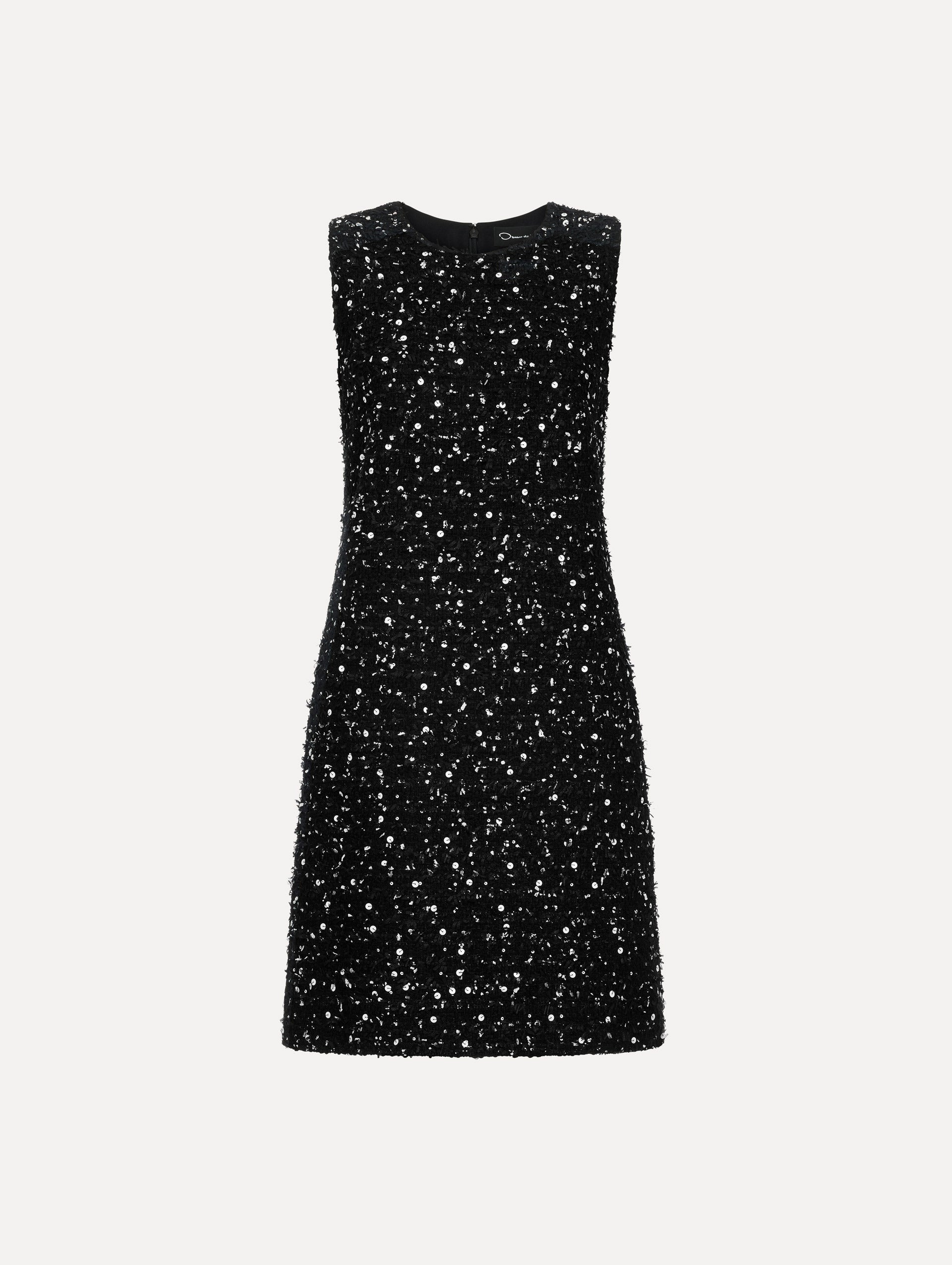 Sequin Ribbon Tweed Dress