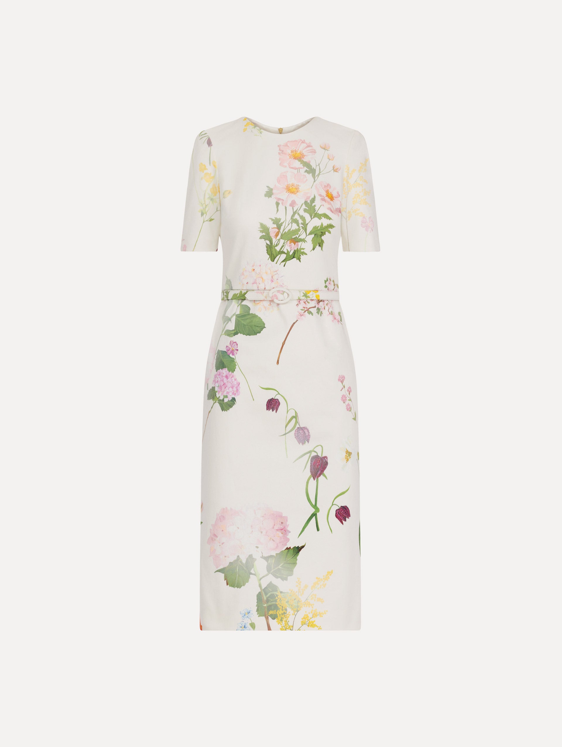 Faded Mixed Botanical Denim Dress