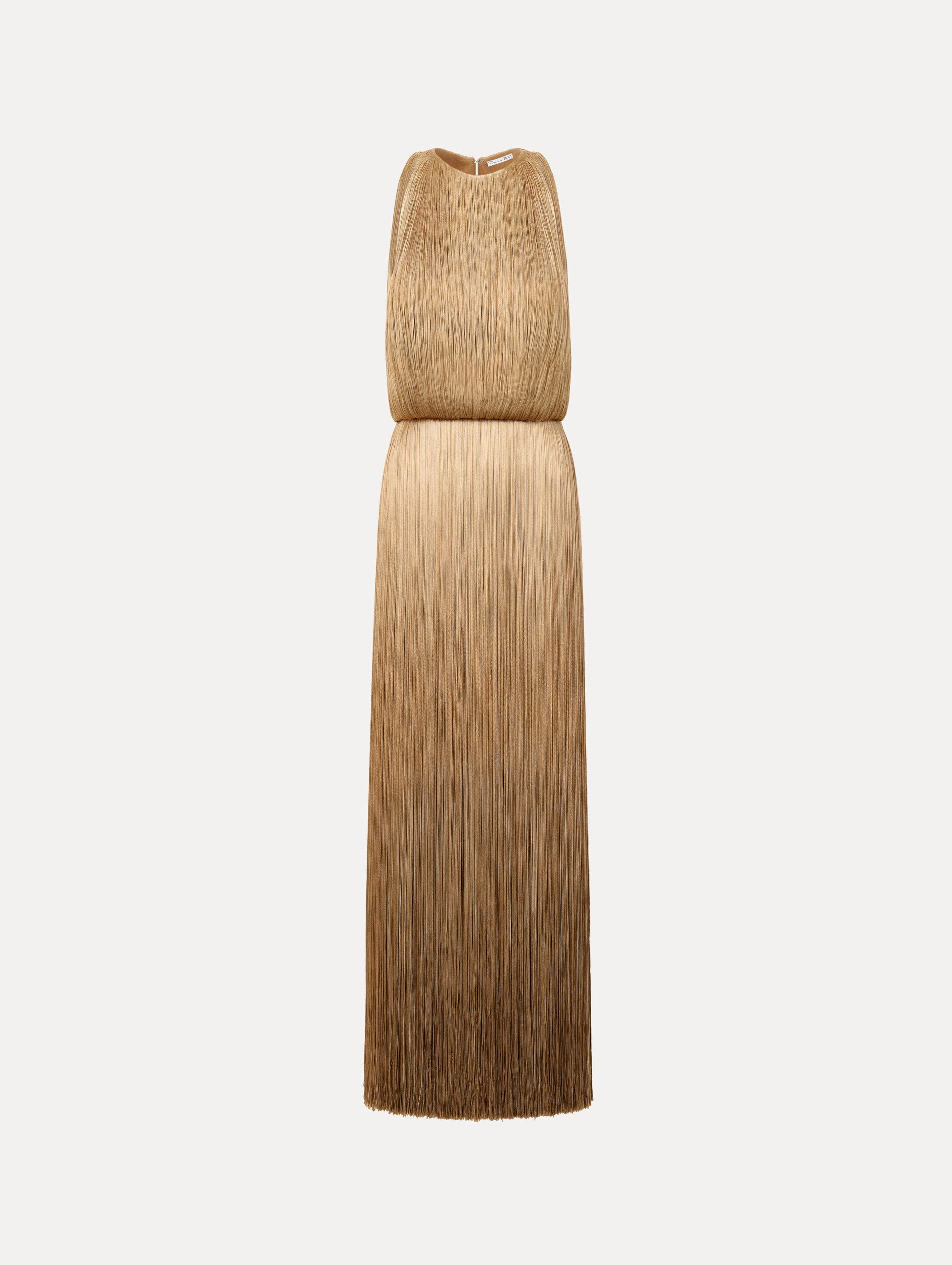Ombré Fringe Sleeveless Gown