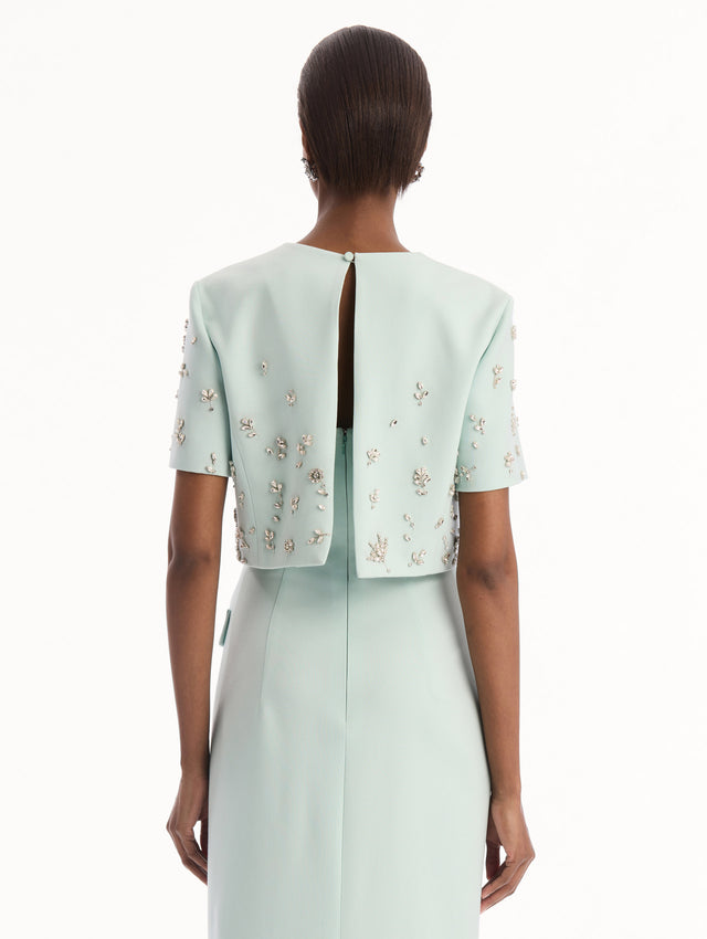 Crystal Floral Embroidered Gown