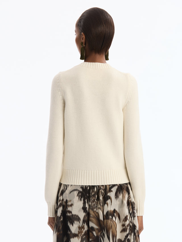 Pineapple Threadwork Cutout Pullover