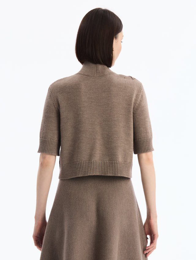 Hibiscus Embroidered Knit Pullover