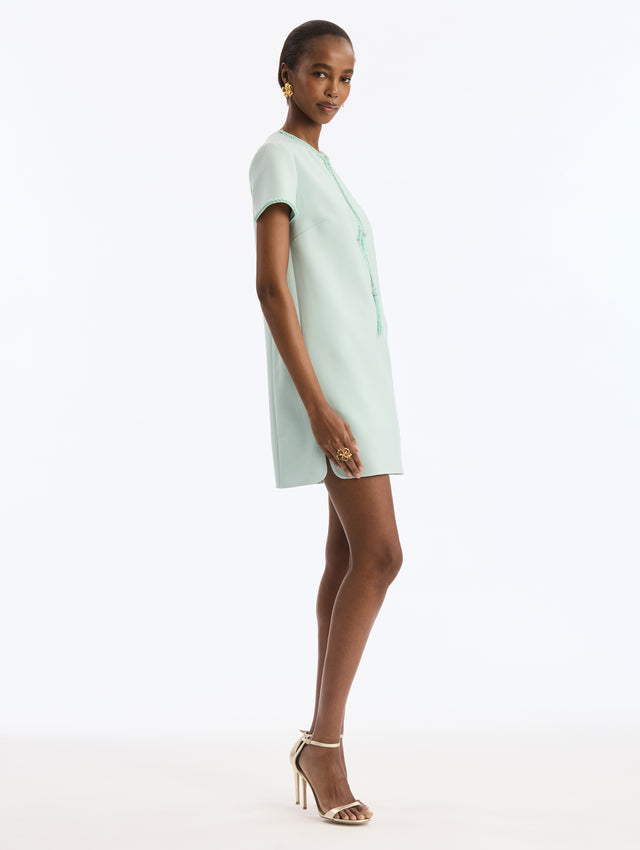 Beaded Bow-Detail Shift Dress