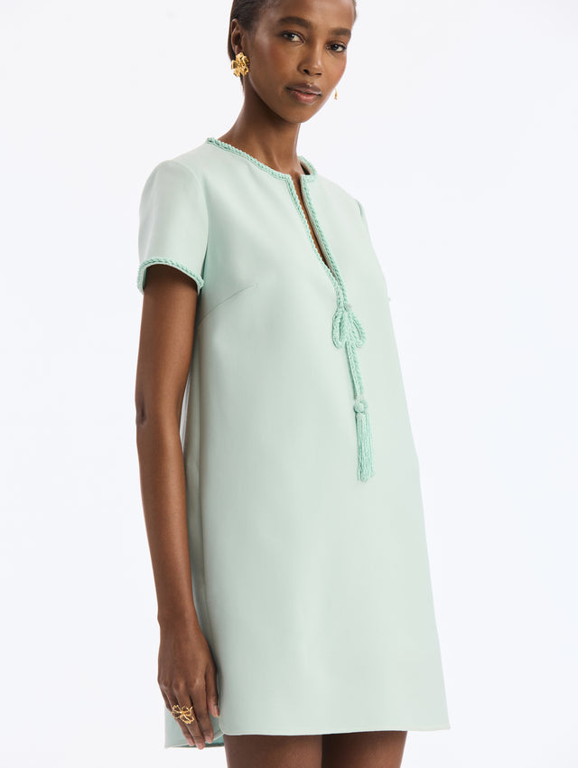 Beaded Bow-Detail Shift Dress