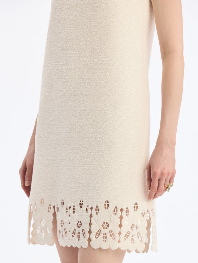 Embroidered Hem Shift Dress
