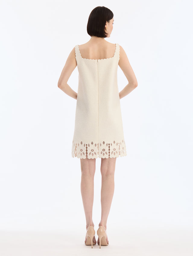 Embroidered Hem Shift Dress