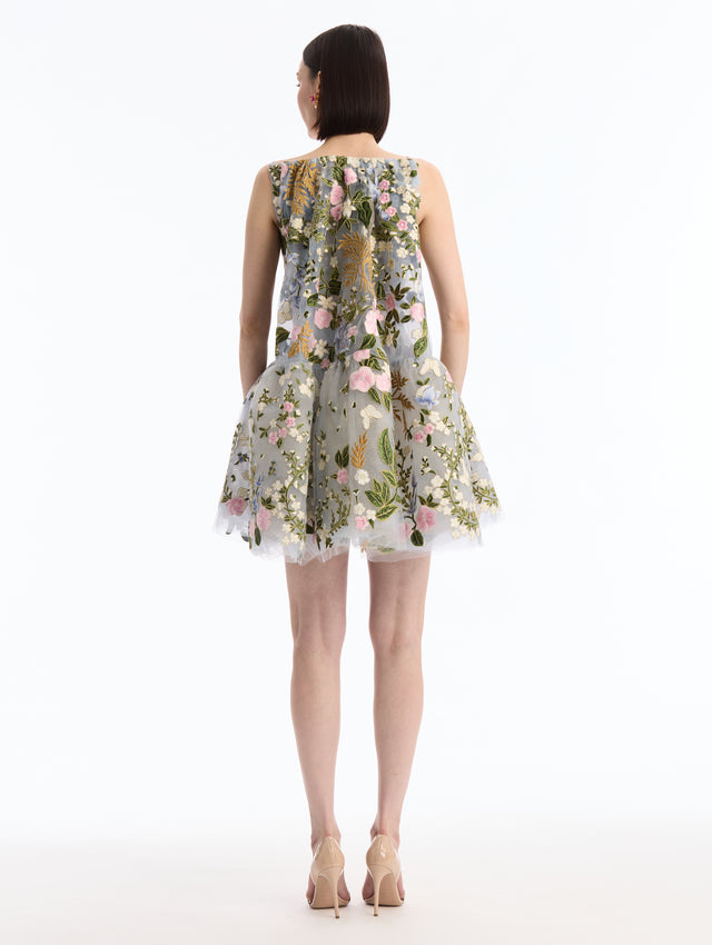 Dominican Mixed-Floral Cocktail Dress