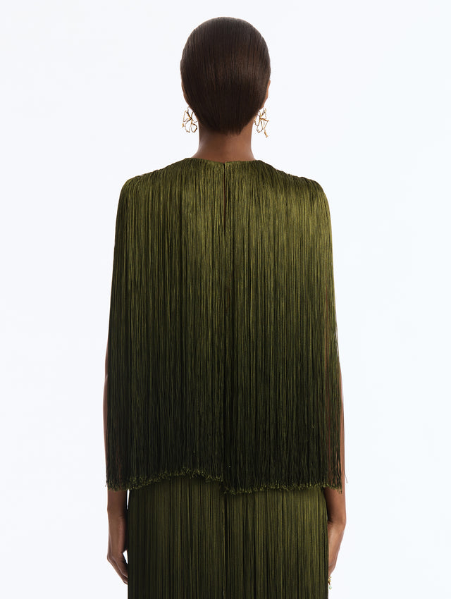 Ombré Silk Fringe Blouse