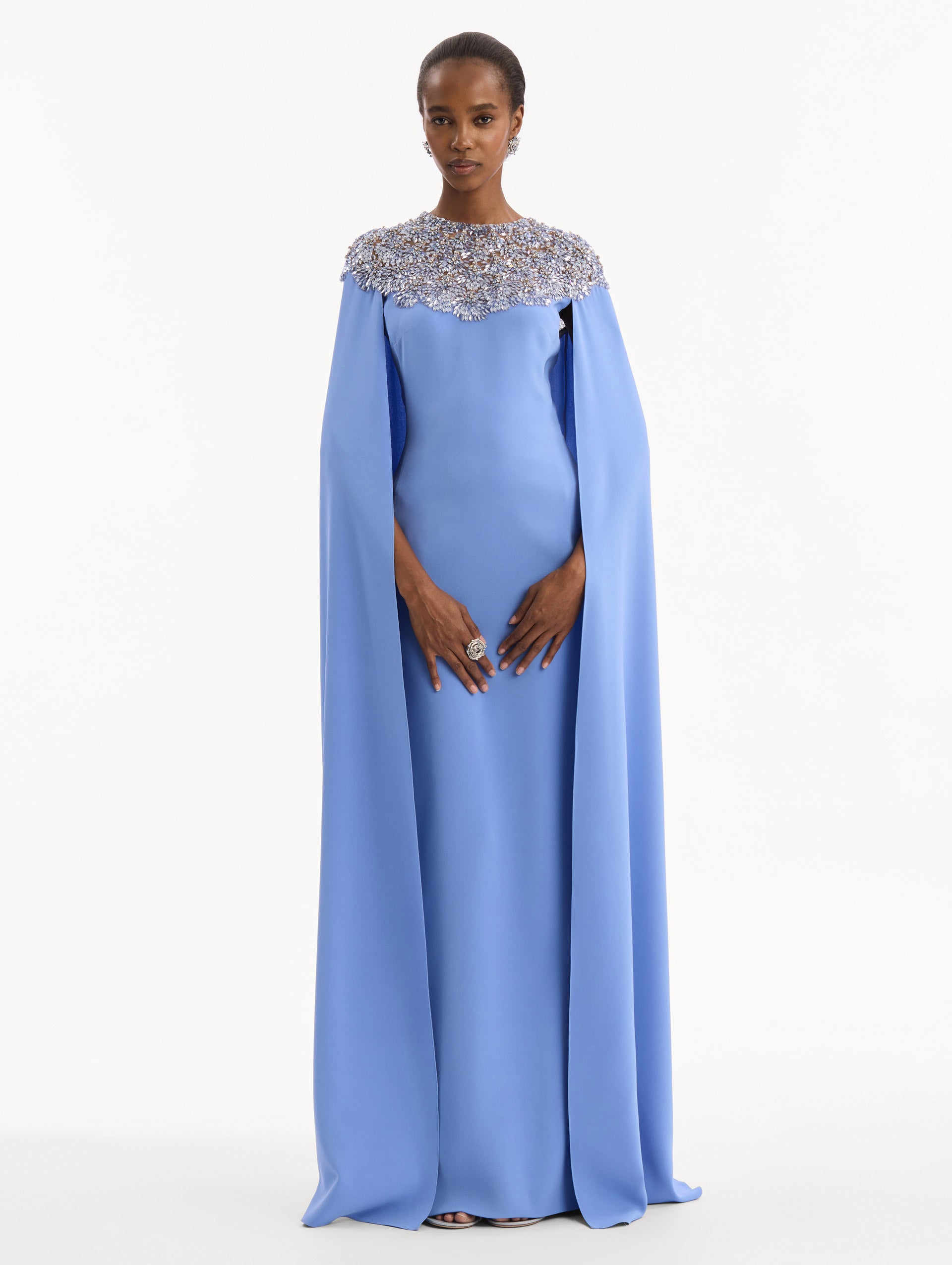 Crystal & Glass Embroidered Caftan S