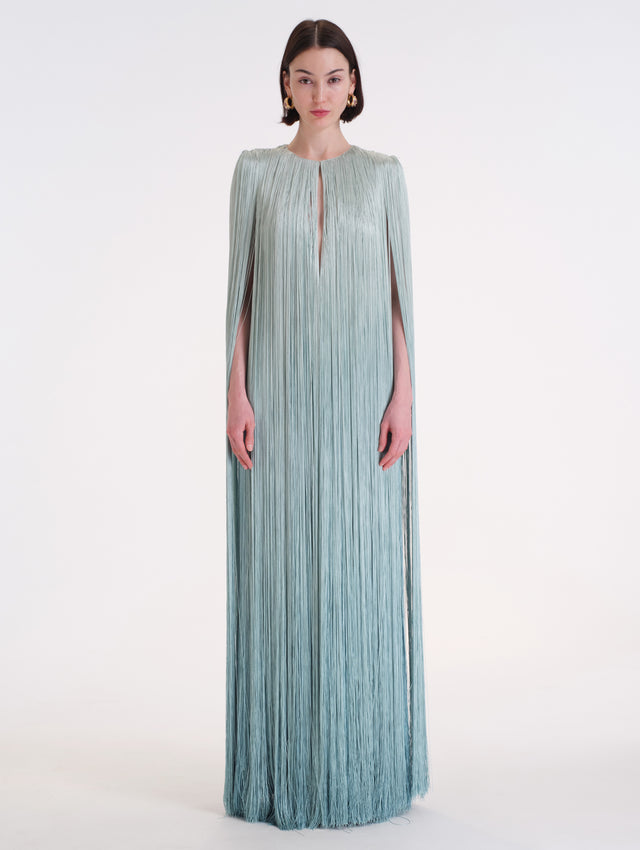 Ombré Silk Fringe Caftan