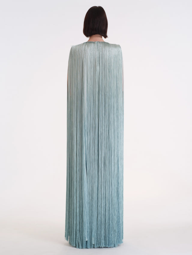 Ombré Silk Fringe Caftan