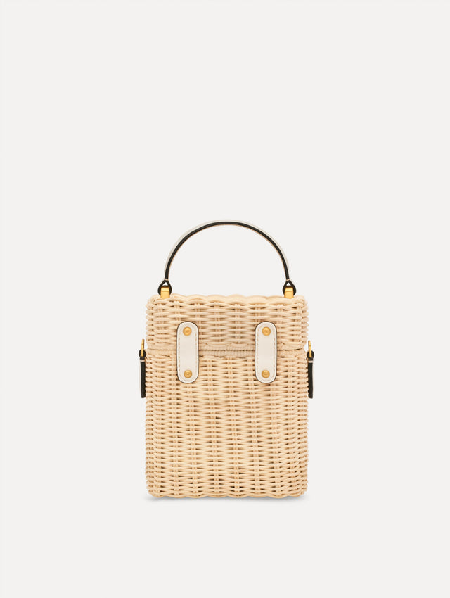 The Alibi in Wicker in White. Back View.