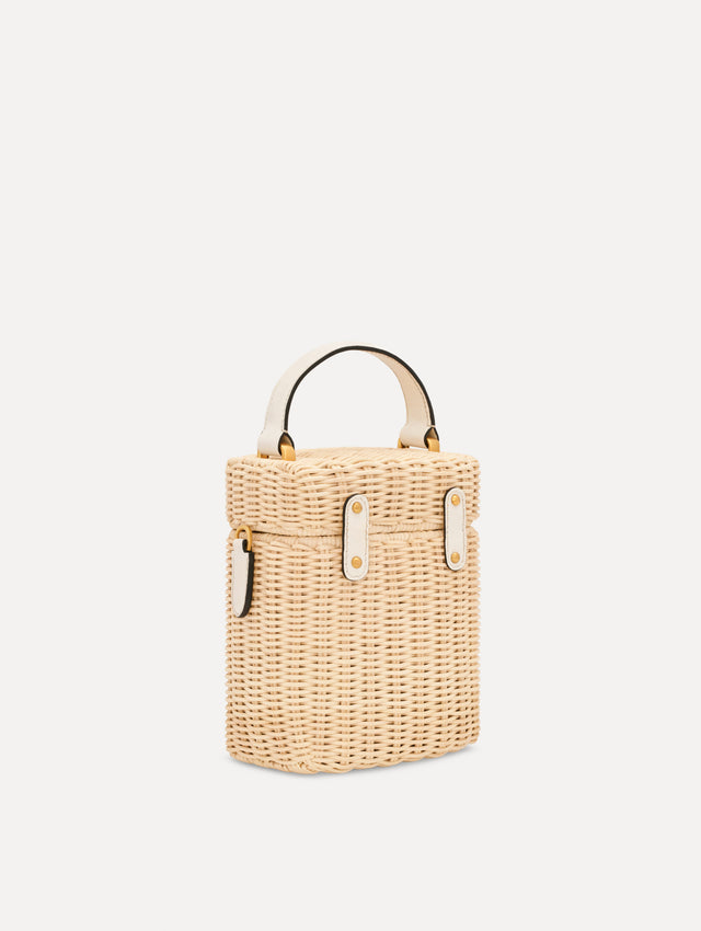 The Alibi in Wicker in White. Back-Side View.