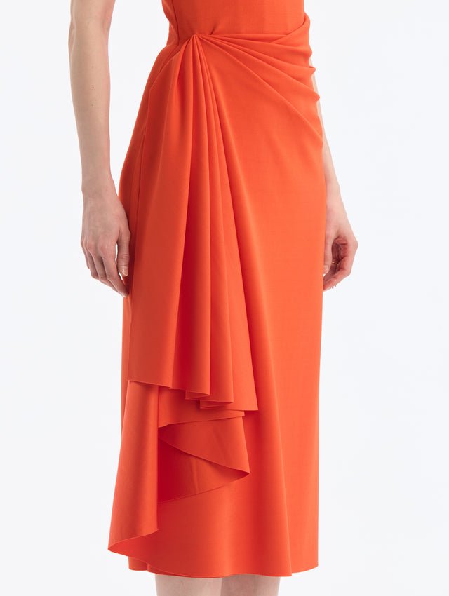 Draped Jersey Cocktail Dress