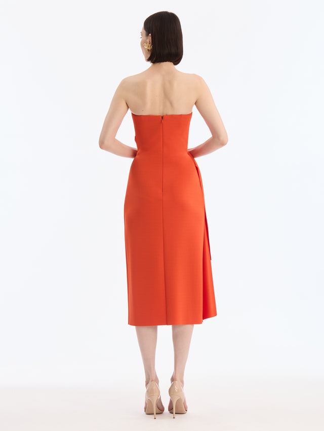 Draped Jersey Cocktail Dress