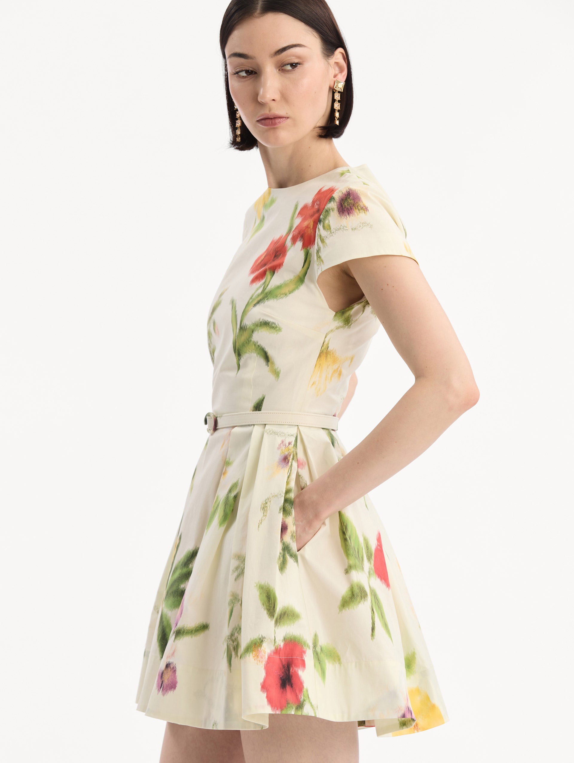 flower print cotton dress Oscar de la Renta Floral Poplin Day Minidress - Ivory Multi a corset bodice Size:L (Bust 90-95 cm) Dorothee schumacher duplicate-20250703 Effortless elegance, unveiled ✨,
