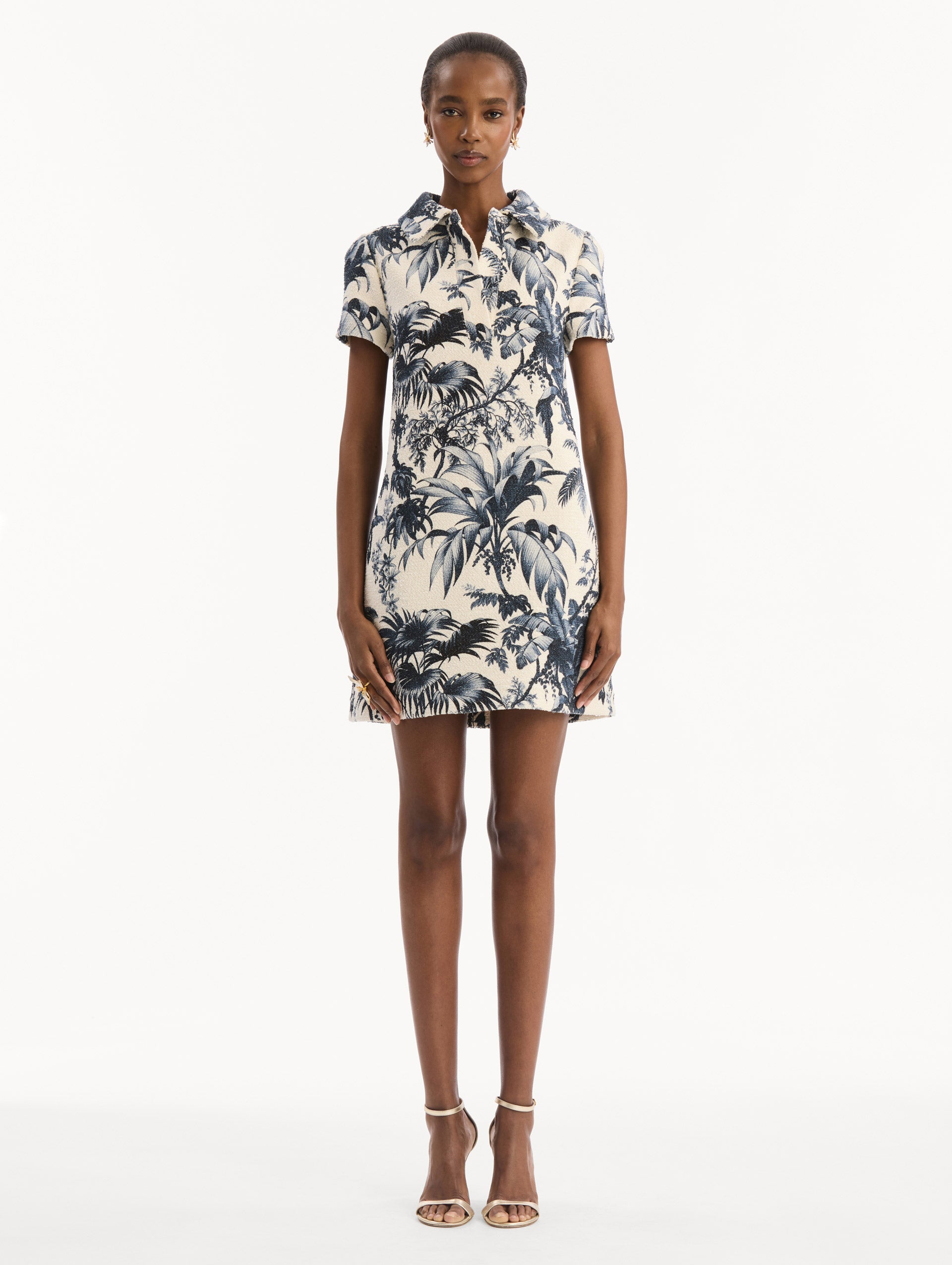 classic shift dress Chiné Palm Leaves HEEL this classic 89458 Vizcaya by Morilee Size:XXL or 2XL