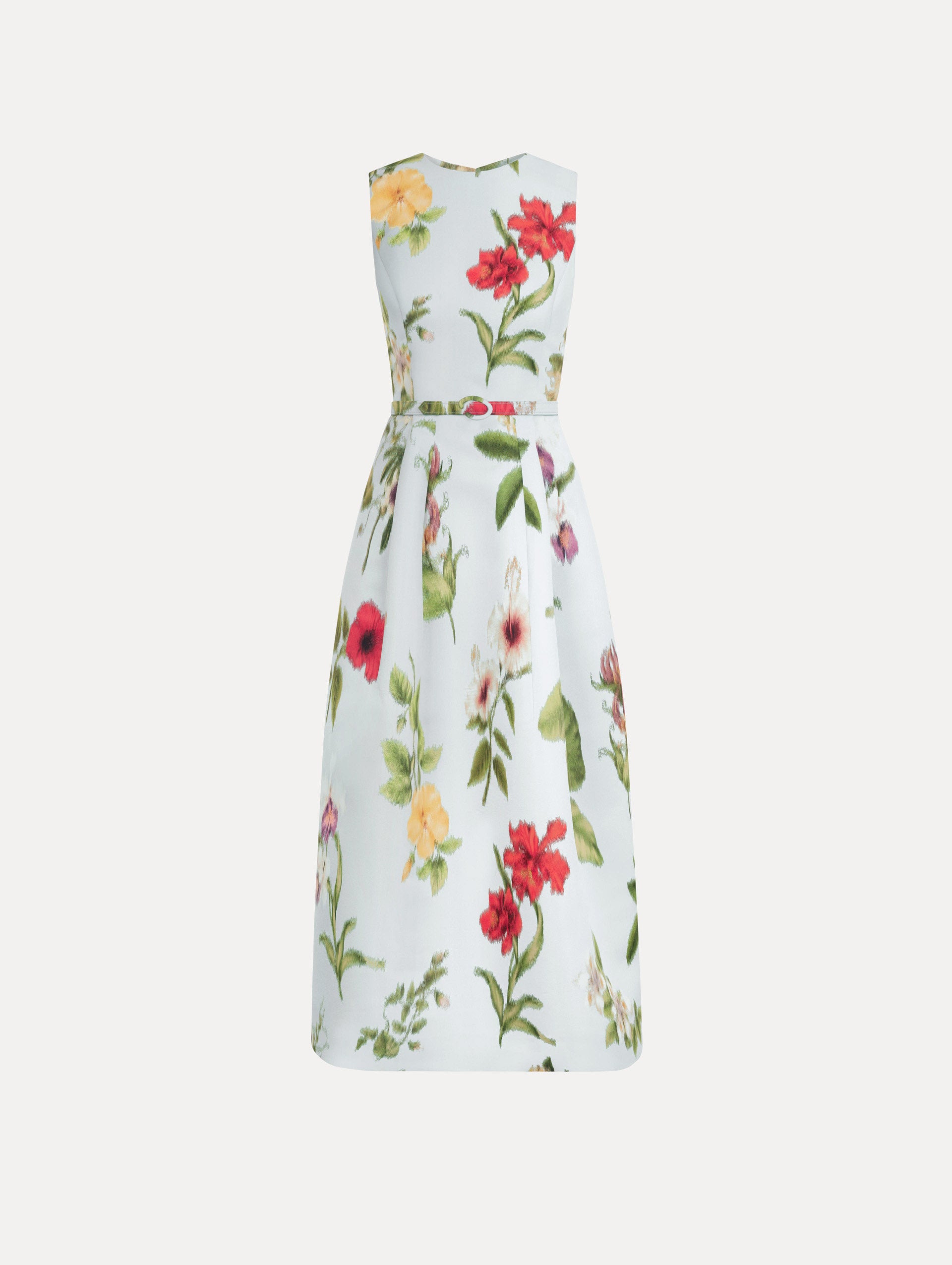 Chiné Dominican Mixed-Floral Faille Dress
