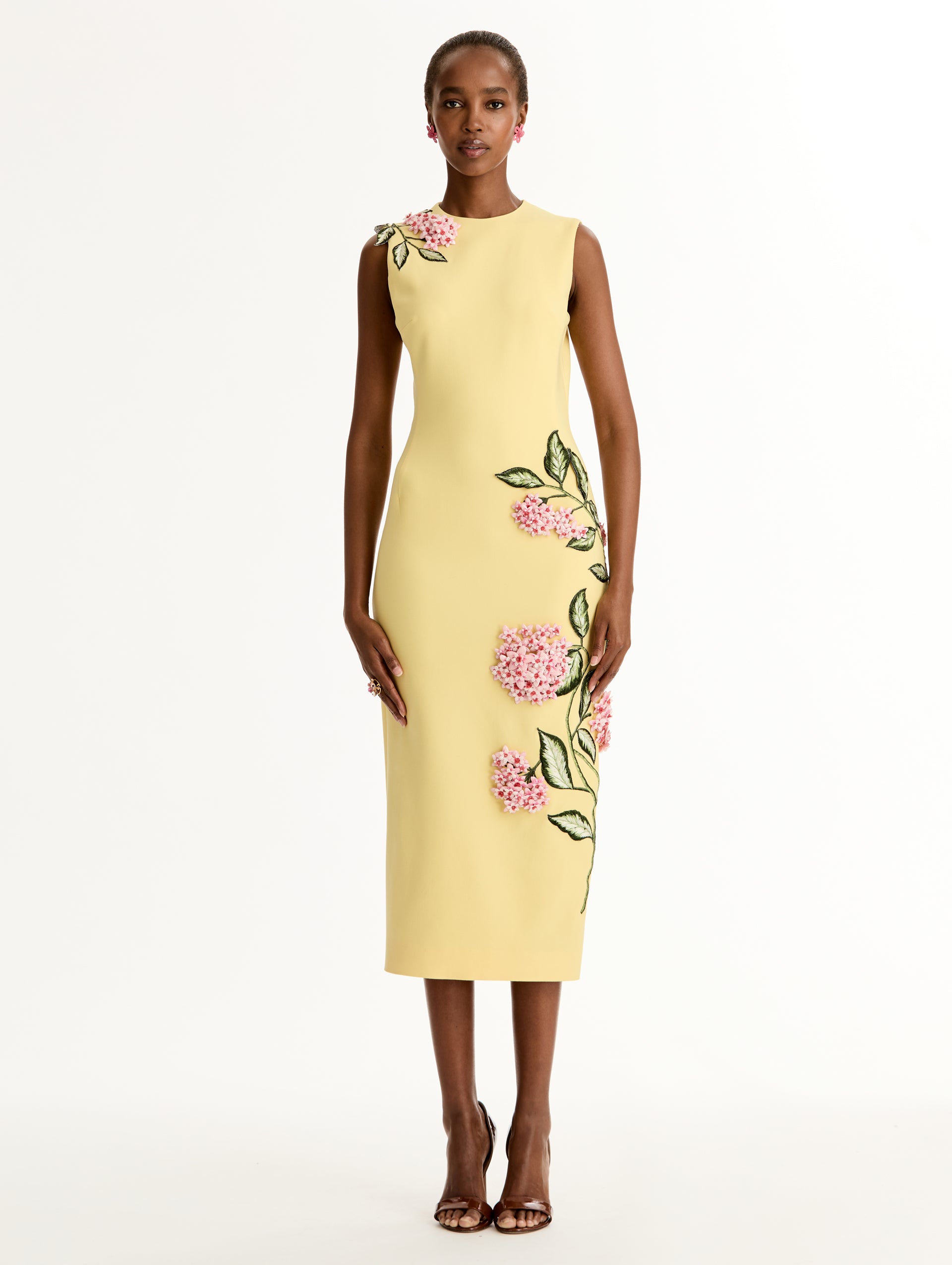 Porcelain Flower Embroidered Dress