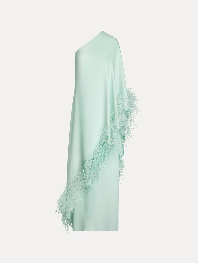 Point d’Esprit Feather Embroidered Caftan