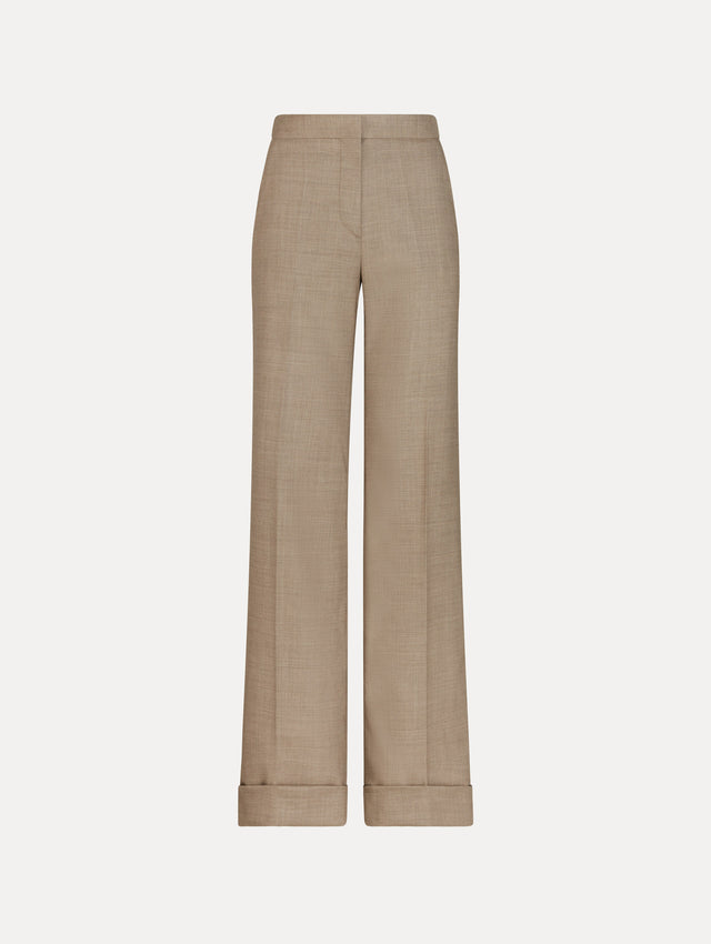 Wool-Blend Wide-Leg Pant