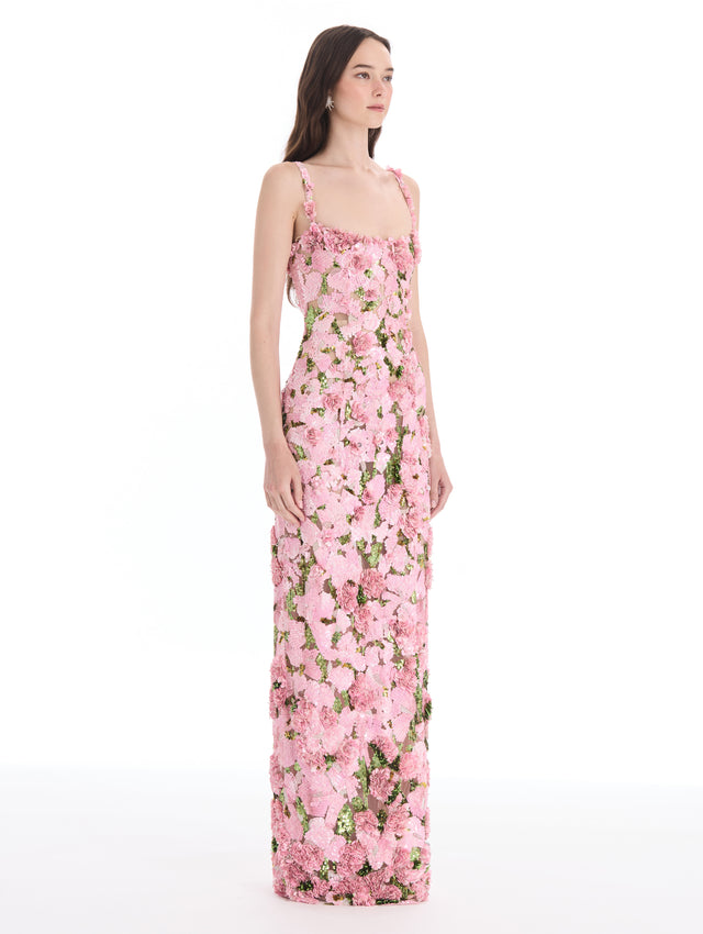 Iris Sequin Embroidered Gown