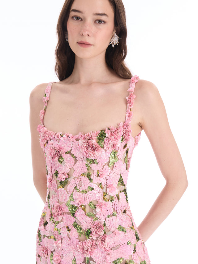 Iris Sequin Embroidered Gown