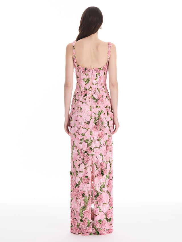 Iris Sequin Embroidered Gown