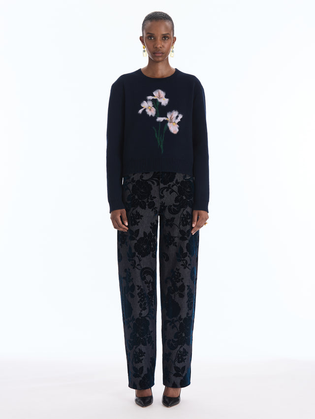 Painted Iris Pullover