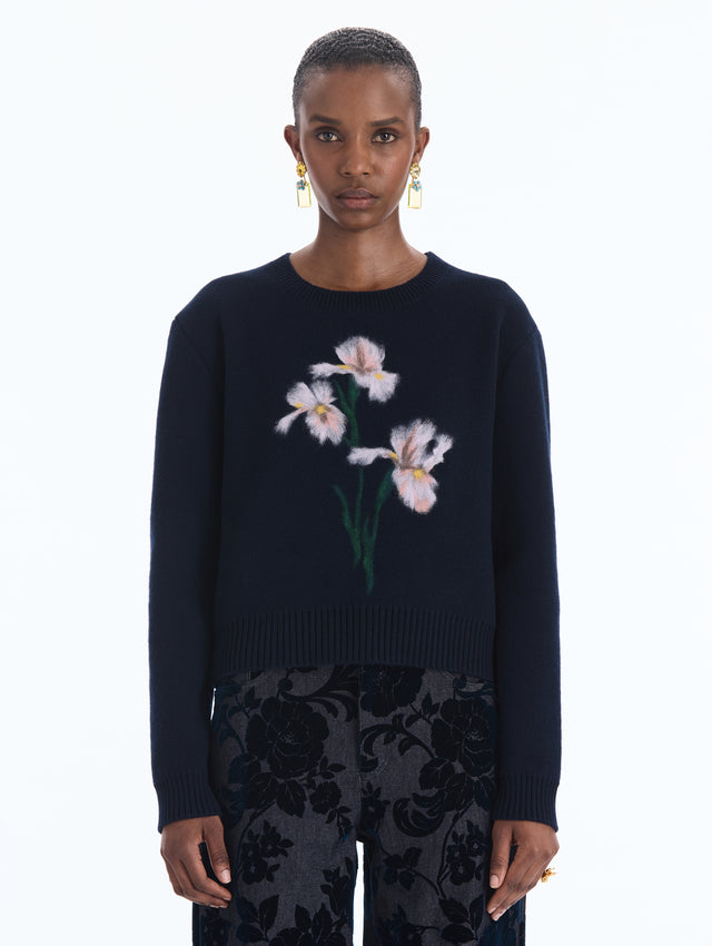 Painted Iris Pullover