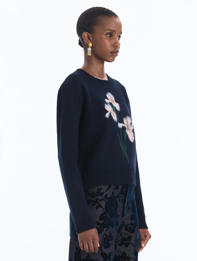 Painted Iris Pullover