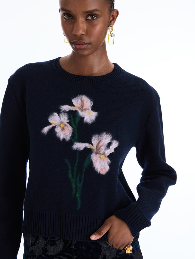 Painted Iris Pullover
