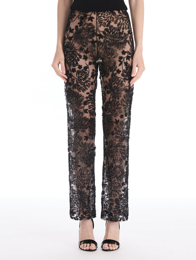 Chrysanthemum Flocked Pant
