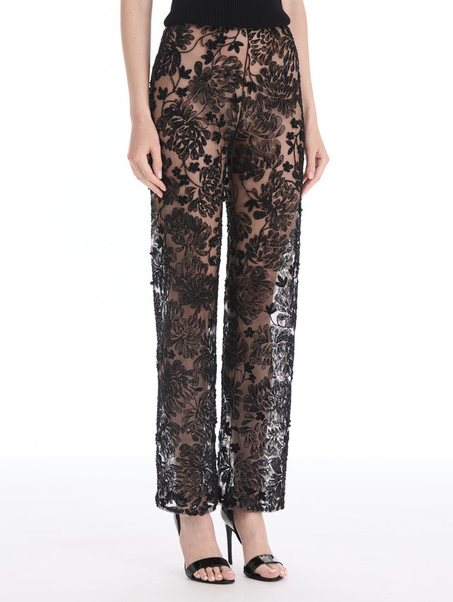 Chrysanthemum Flocked Pant