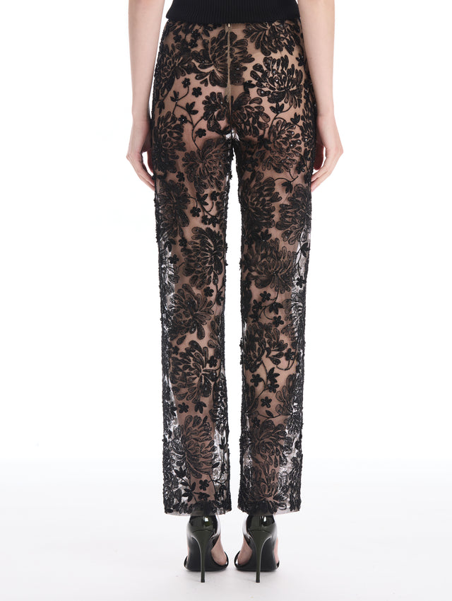 Chrysanthemum Flocked Pant