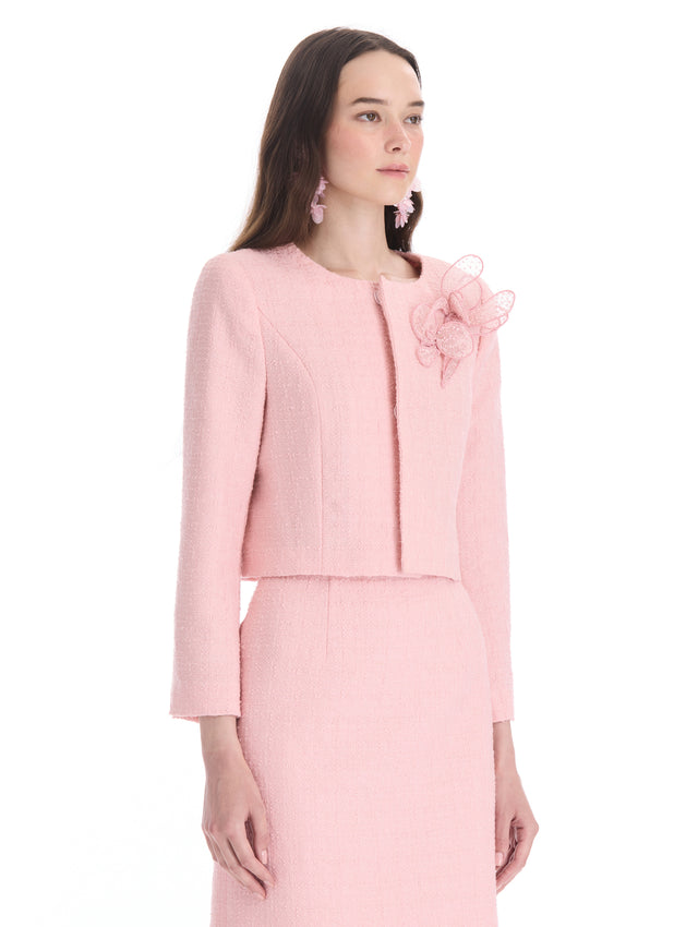 Iris Sequin Guipure Appliqué Jacket