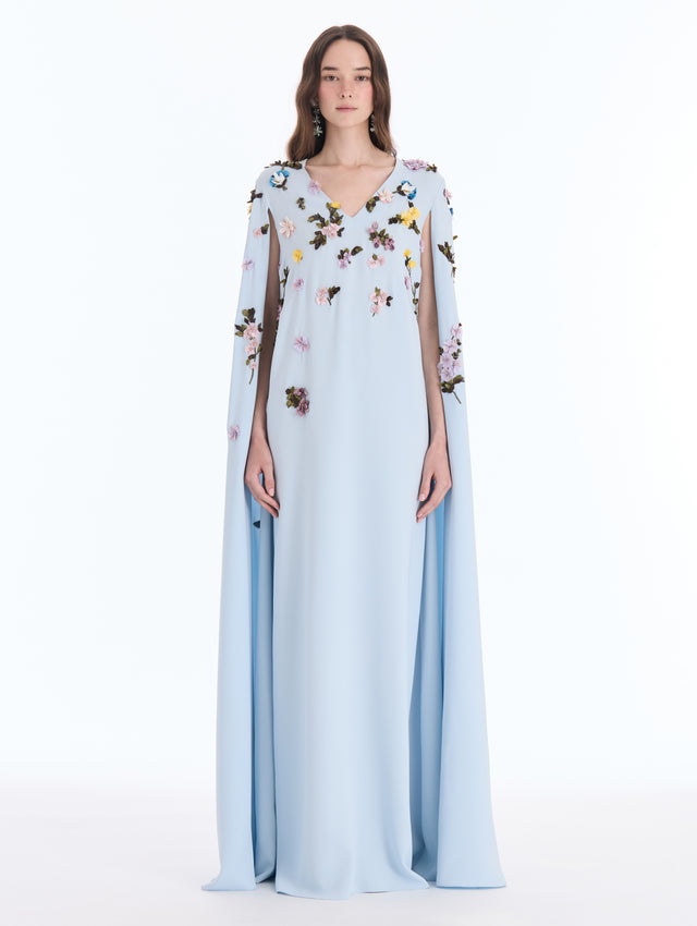 Mixed Botanical Appliqué Caftan
