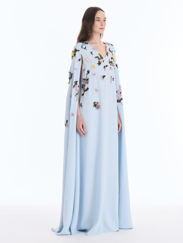 Mixed Botanical Appliqué Caftan