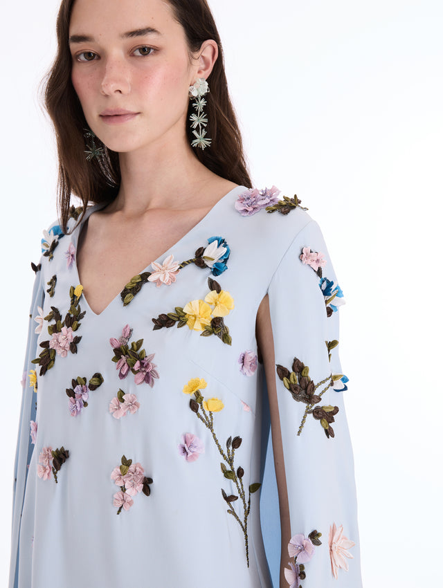 Mixed Botanical Appliqué Caftan