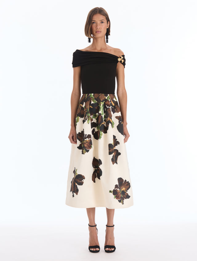 Watercolor Iris Knit Dress