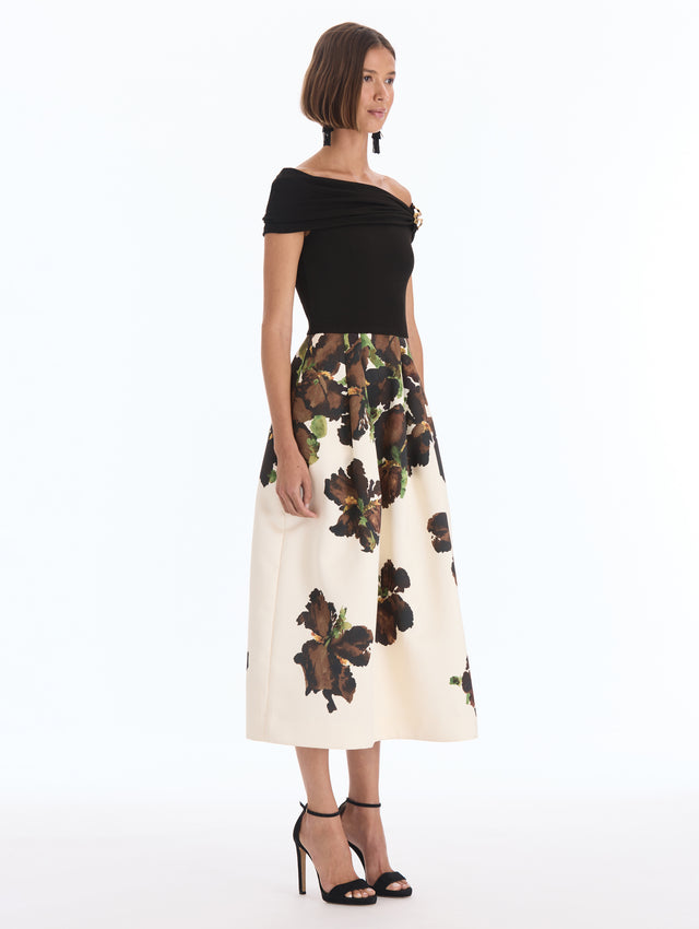 Watercolor Iris Knit Dress