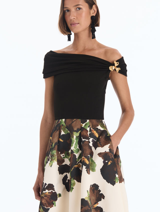 Watercolor Iris Knit Dress