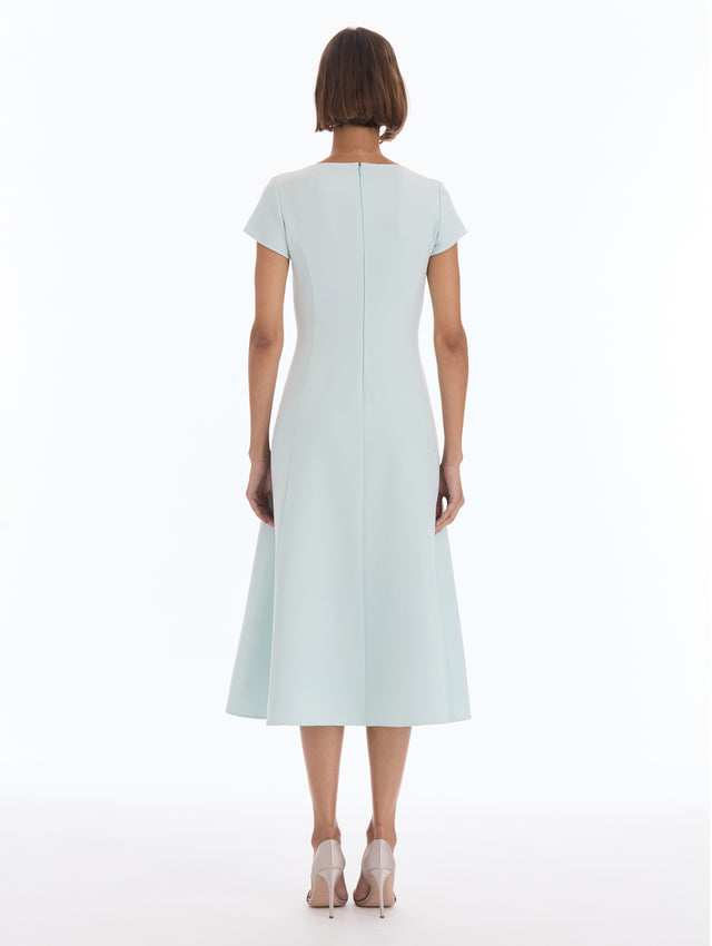 Iris Brooch Wool Dress