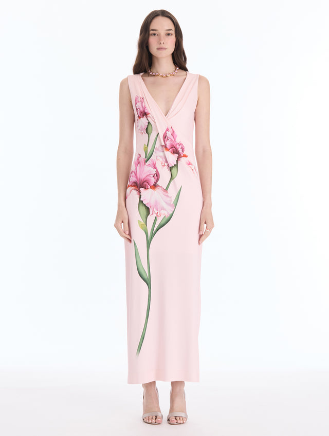 Painted Iris Jersey Dress
