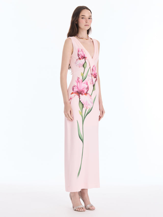 Painted Iris Jersey Dress