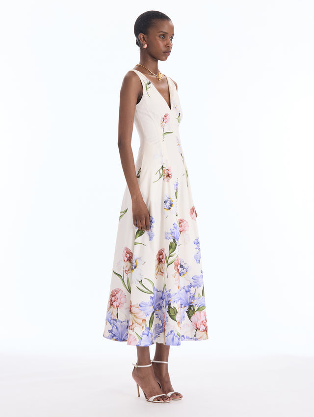 Degradé Iris Cotton Poplin Dress