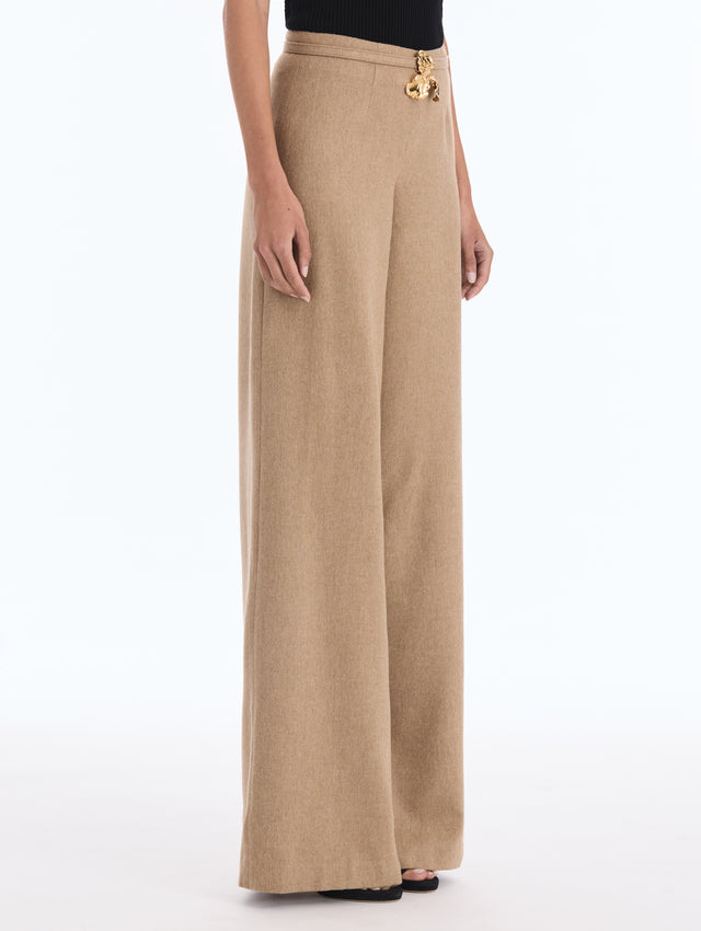 Iris Belt Cashmere-Blend Pant