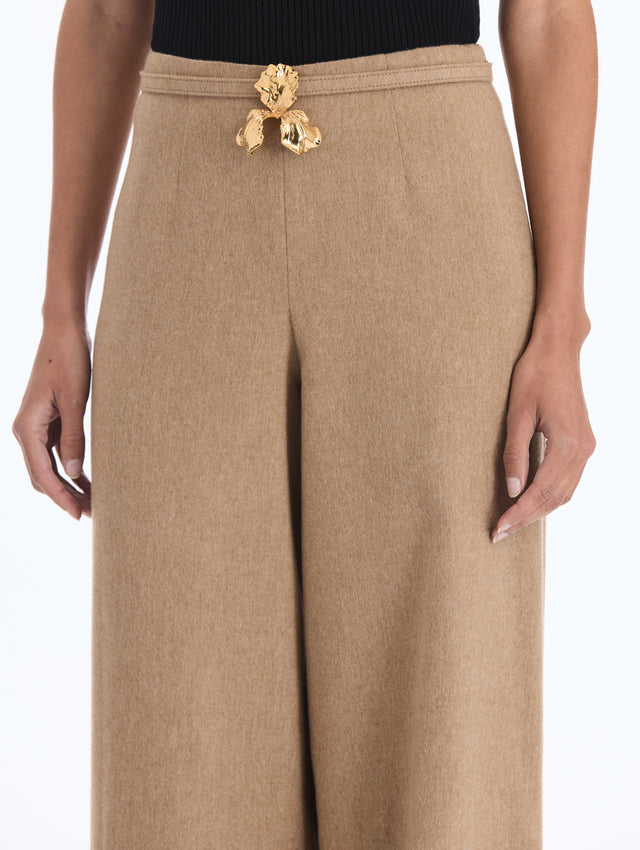 Iris Belt Cashmere-Blend Pant