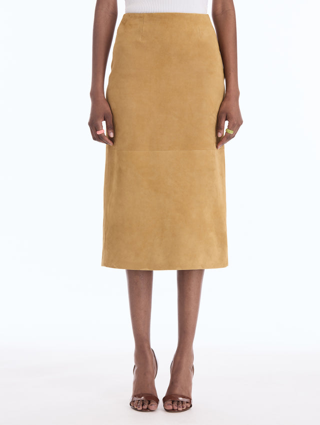 Suede Pencil Skirt
